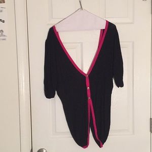 Deep cleavage cardigan